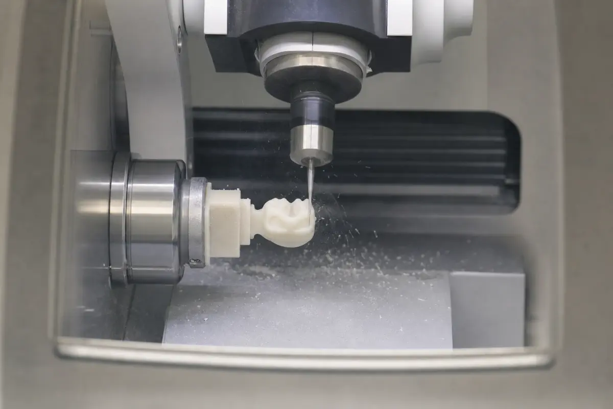 מכונת חריטה ממוחשבת CAD-CAM מעבדת כתר מבלוק קרמי
